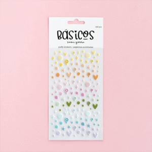 Set 1 de pegatinas puffy «Básicos» by Sami Garra