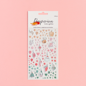 Set de pegatinas puffy BÁSICAS «Purpurina»